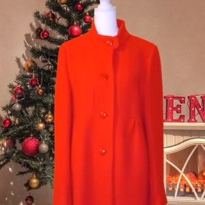 J Crew Holiday Red Pea Coat